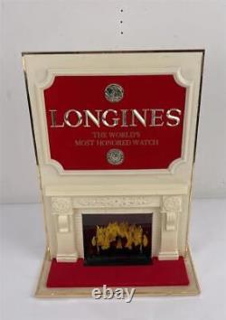 Vintage 1950's Longines Animated Fireplace Display New Old Stock