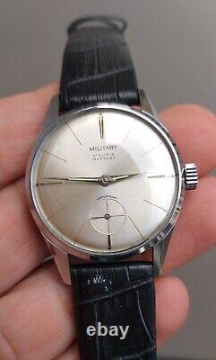 Vintage 1960's Military Watch Unitas 6325 Wehrmachtswerk 34mm Unworn NOS