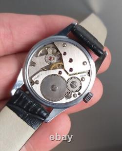 Vintage 1960's Military Watch Unitas 6325 Wehrmachtswerk 34mm Unworn NOS