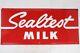 Vintage 1961 Sealtest Milk Embossed Tin Advertising Sign New Old Stock 30 x 14