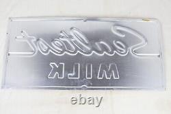 Vintage 1961 Sealtest Milk Embossed Tin Advertising Sign New Old Stock 30 x 14