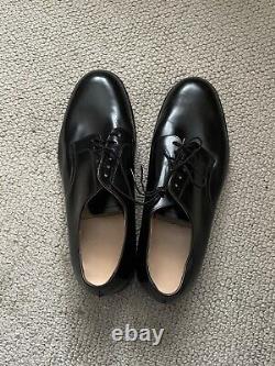 Vintage 1965 US Military Issue Men's Black Dress Shoes 11W Mfg Leavenworth NOS