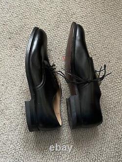 Vintage 1965 US Military Issue Men's Black Dress Shoes 11W Mfg Leavenworth NOS