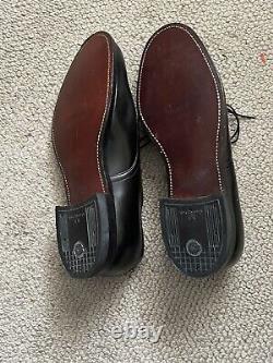 Vintage 1965 US Military Issue Men's Black Dress Shoes 11W Mfg Leavenworth NOS