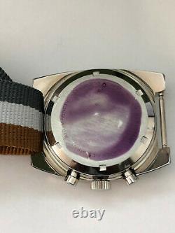 Vintage 1970's Valjoux 7736 LEGANT Chronograph TRIPLE Registers Men's Watch NOS