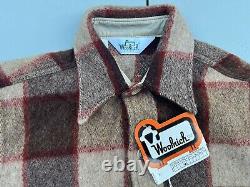 Vintage 1970s Woolrich Plaid Wool Style 70 Flannel Shirt Men M NEW OLD STOCK