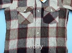 Vintage 1970s Woolrich Plaid Wool Style 70 Flannel Shirt Men M NEW OLD STOCK