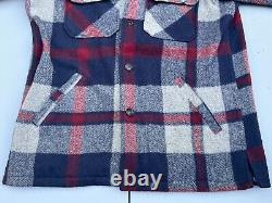 Vintage 1970s Woolrich Plaid Wool Wilderness Flannel Shirt Men M NEW OLD STOCK