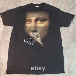 Vintage 2006 DaVinci Code Shirt Mens Medium Black Film Movie Promo Rare NOS