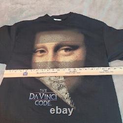 Vintage 2006 DaVinci Code Shirt Mens Medium Black Film Movie Promo Rare NOS