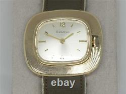 Vintage 33mm Bulova 10k Rgp New Old Stock, 17 Jewel, Signed 6x, 1967, Running