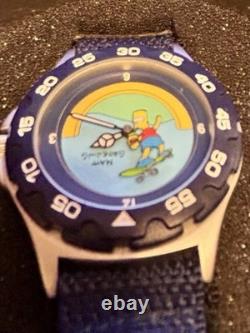 Vintage Bart Simpson Sports Watch Skate Bart Squishy 2003 New Old Stock RARE
