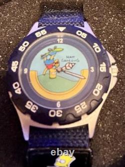 Vintage Bart Simpson Sports Watch Skate Bart Squishy 2003 New Old Stock RARE
