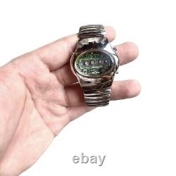 Vintage Belami Quartz Led Skeleton Digital Watches Stainless Steel NEW OLD STOCK
