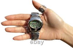 Vintage Belami Quartz Led Skeleton Digital Watches Stainless Steel NEW OLD STOCK