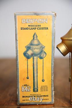 Vintage Benjamin Original Two Bulb Lamp Light Socket Cluster w Box NEW OLD STOCK