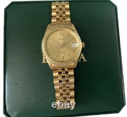 Vintage Bulova Automatic Gold Dial Stainless Steel Women's watch NOS Rare