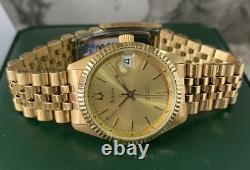 Vintage Bulova Automatic Gold Dial Stainless Steel Women's watch NOS Rare