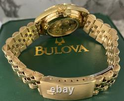 Vintage Bulova Automatic Gold Dial Stainless Steel Women's watch NOS Rare