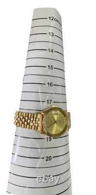 Vintage Bulova Automatic Gold Dial Stainless Steel Women's watch NOS Rare