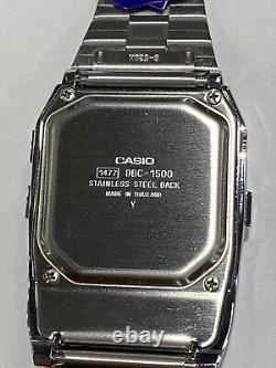 Vintage Casio DBC-1500B-1Q Databank 150 Rare Calculator Watch 90's NOS