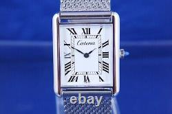 Vintage Catena Tank Swiss Mechanical Gents Dress Watch NOS 1970s Old Stock