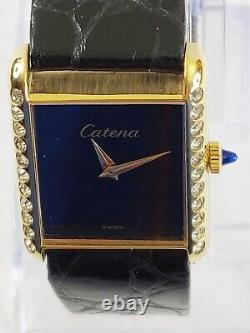 Vintage Catena Tank Swiss Mechanical Ladies Dress Watch NOS 1970s New Old Stock