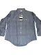 Vintage Chambray Blue Button Down Shirt Montgomery Ward Size XL NEW OLD STOCK