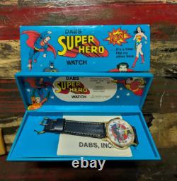 Vintage Dabs Batman Super Hero Wrist WATCH 1977 Rare DC NOS