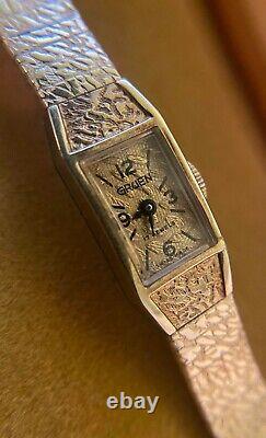 Vintage GRUEN17J Womens Watch 1/20 10K Gold Fill withOriginal Box New Old Stock