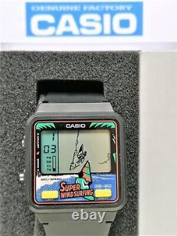 Vintage Game Watch Casio GS-20 SUPER WINDSURFING QW919 NOS YEAR 1990