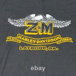 Vintage HARLEY DAVIDSON Shirt XL 90s Ride Free RK Stratman Single Stitch NOS
