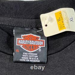 Vintage HARLEY DAVIDSON Shirt XL 90s Ride Free RK Stratman Single Stitch NOS