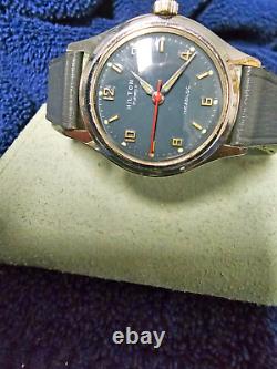 Vintage Hilton Swiss Made All Original All Stainless Steel 17 Jewel wrist watch