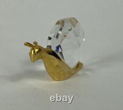 Vintage Jelly Belly gold tone Snail Crystal New old stock Trifari 1983