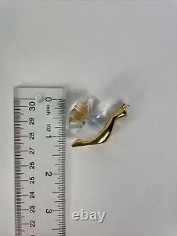 Vintage Jelly Belly gold tone Snail Crystal New old stock Trifari 1983