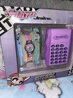 Vintage NOS Armitron Powerpuff Girls Cartoon Network Watch & Calculator