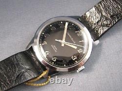 Vintage NOS Caravelle by Bulova Black Dial Watch & Box 17J Unworn 1971