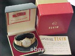 Vintage NOS Elgin Automatic With Double Box Set And Papers Outstanding Condition