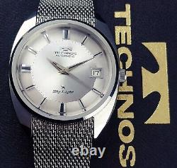 Vintage NOS-Full Set Technos Sky Light Automatic PiePan 2824 Watch Stunning