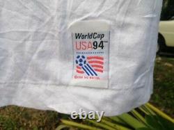 Vintage NOS Mens XL White T Shirt 1994 Fifa World Cup Football USA Germany Flag