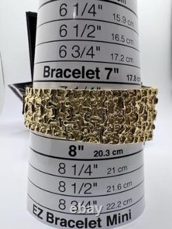 Vintage New Old Stock Benrus Gold Tone Melted Nugget Diamond Quartz