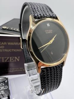 Vintage New Old Stock Citizen Men's Dress Upscale Watch Thin Box And Papers
