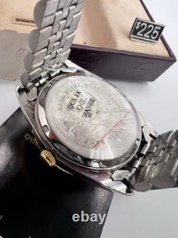 Vintage New Old Stock Elgin Sportsman Chrono style Moonphase Gold Silver Tone