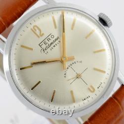 Vintage New Old Stock Fero Feldman Original Dial Manual Wind Working Gents Watch