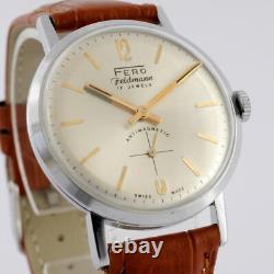Vintage New Old Stock Fero Feldman Original Dial Manual Wind Working Gents Watch