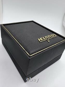 Vintage New Old Stock Helbros Tachymeter Moonphase Gold Tone Classy Unique Watch