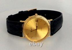 Vintage New Old Stock Movado Men's 18k Gold Electroplated Quartz Watch -Super