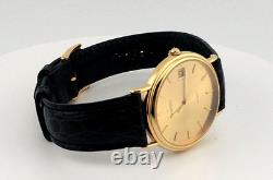 Vintage New Old Stock Movado Men's 18k Gold Electroplated Quartz Watch -Super