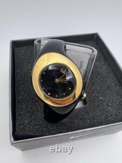 Vintage New Old Stock Nike Triax Sports Ladies 30mm Watch Black Tone Gold Bezel